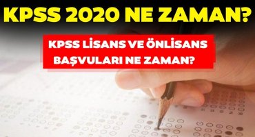 2020 KPSS ne zaman, 2020 KPSS hangi tarihte